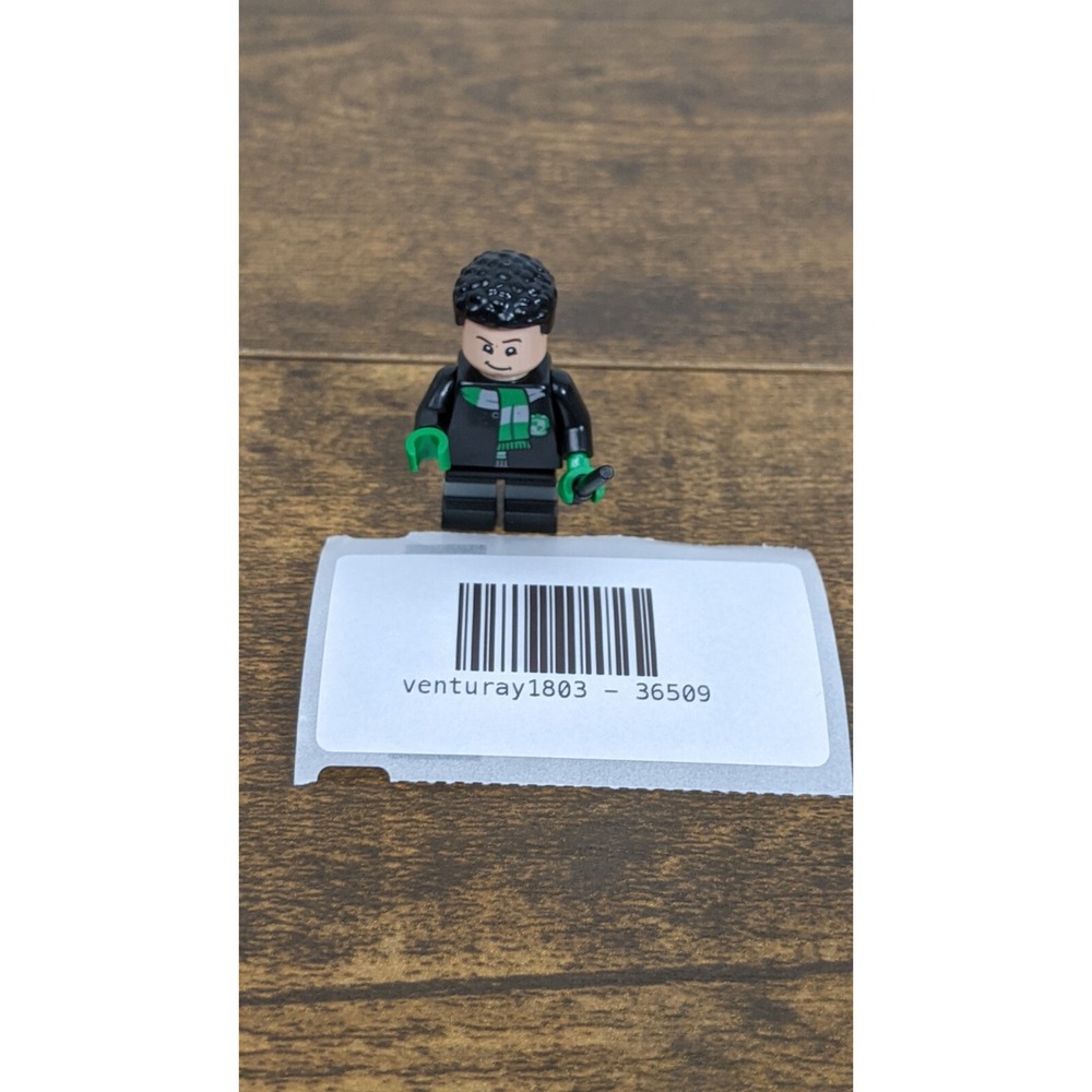 LEGOโ Minifigure Black Green Scarf Wand Collectible Toy Figure - Picture 3 of 5